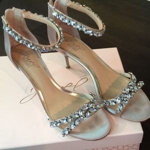 Jeweled heels. Size 8